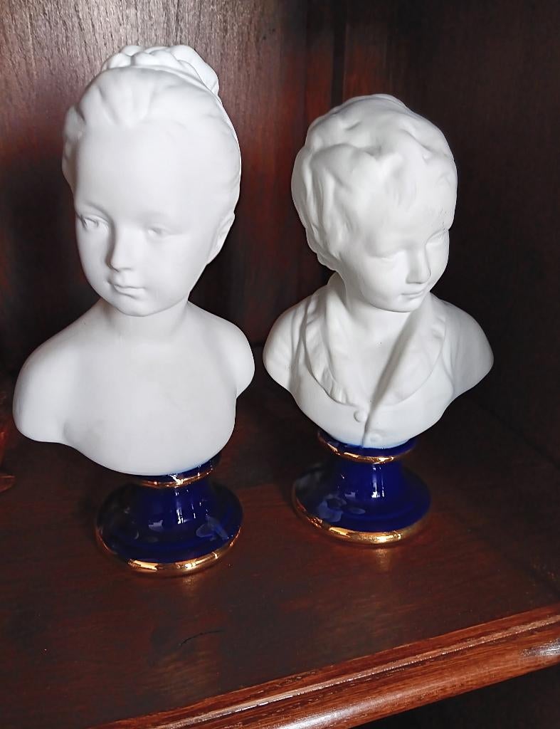 Louise et Alexandre Brongniart - After Jean-Antoine Houdon, Antiek en Kunst, Kunst | Beelden en Houtsnijwerken, Buste, Ophalen