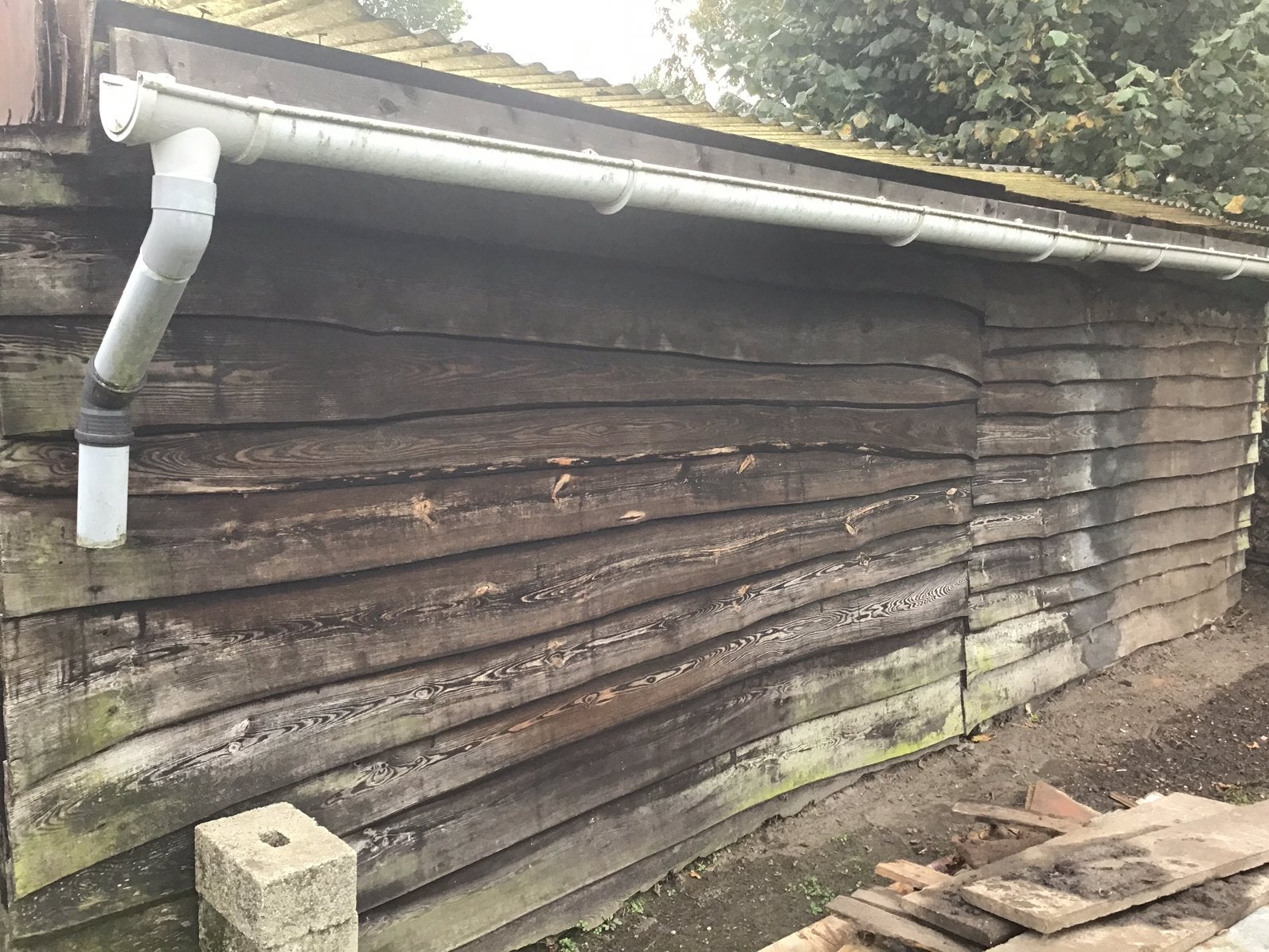 Houten schuurtje, Tuin en Terras, Ophalen, Gebruikt, 250 cm of meer, Planken