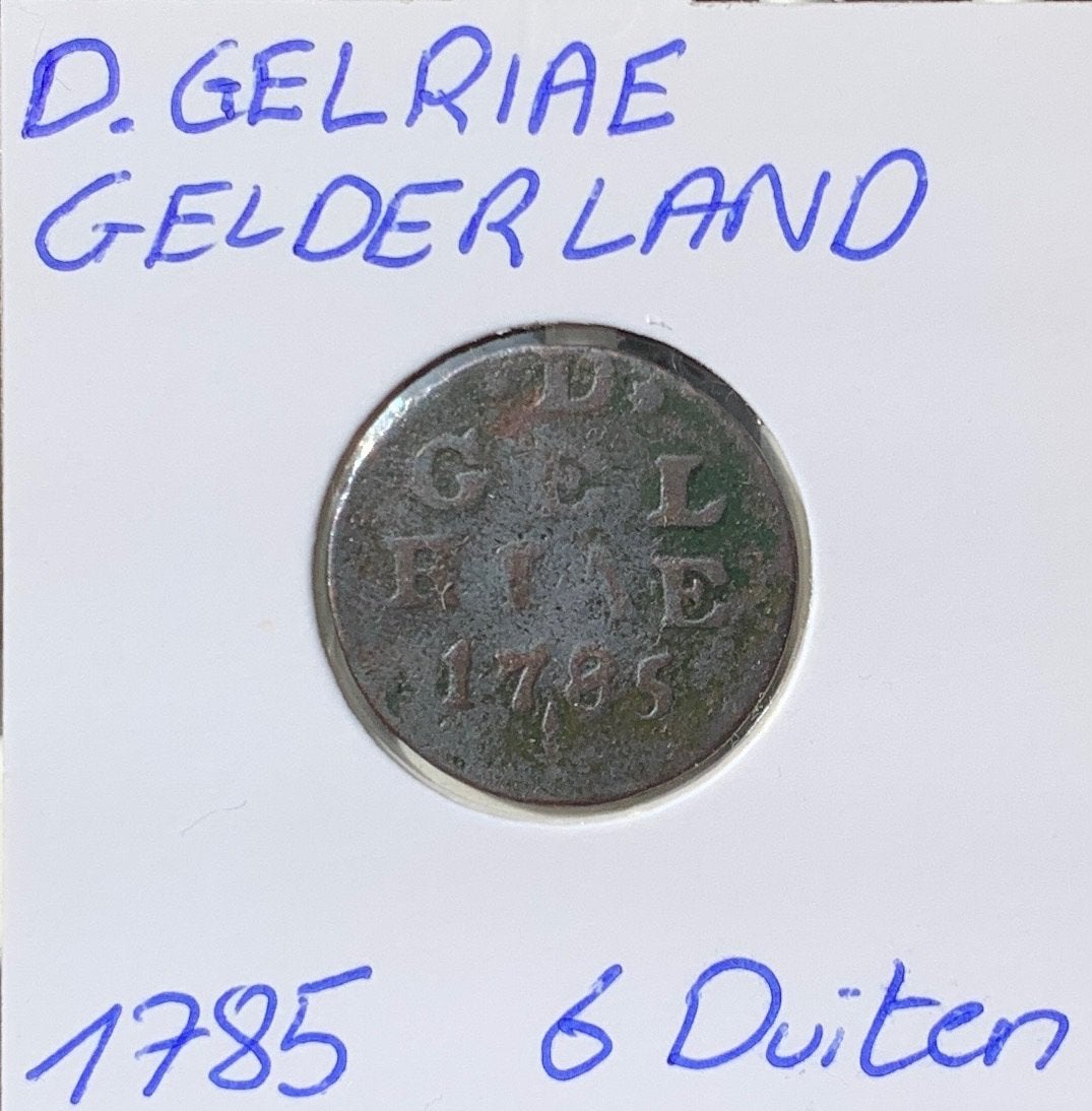 6 Duiten 1785 Gelderland, Postzegels en Munten, Ophalen of Verzenden, Losse munt