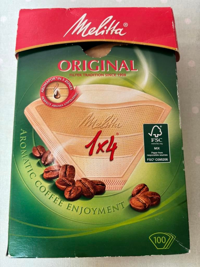Koffiefilters 1x4 ( 59stuks) Melitta, Huis en Inrichting, Overige typen, Nieuw, Papier/karton, Ophalen of Verzenden