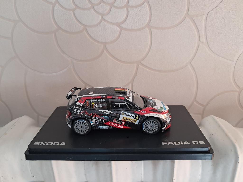 Skoda Fabia R5 1/43 Adrian Fernemont Rallye du condroz 2019, Ophalen, Zo goed als nieuw