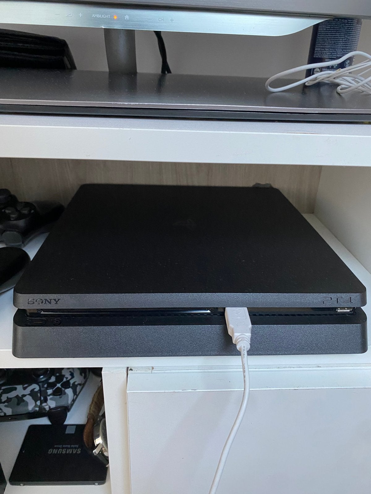 PS4 Slim 500gb, Games en Spelcomputers, Ophalen, Zo goed als nieuw, Met 1 controller, Slim