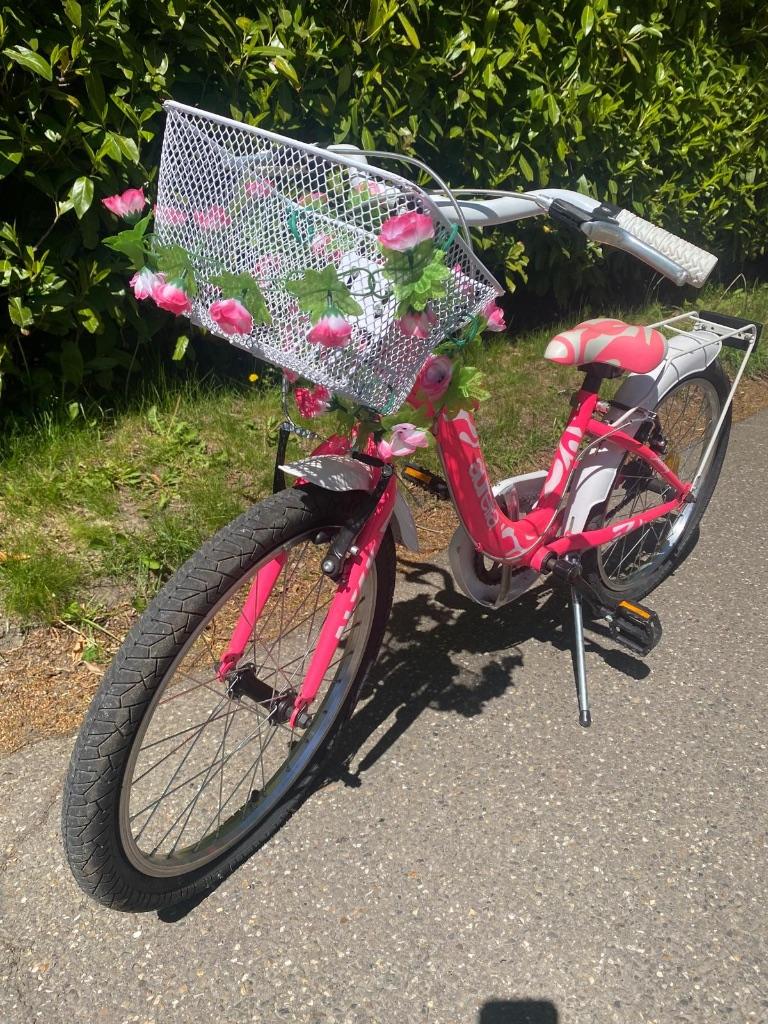 Meisjesfiets met bloemetjes, Ophalen
