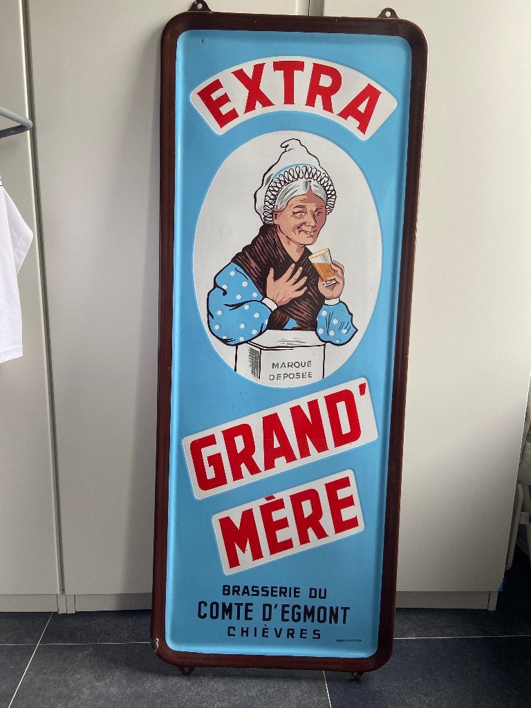 Plaque emaillee, Enlèvement, Comme neuf, Panneau publicitaire