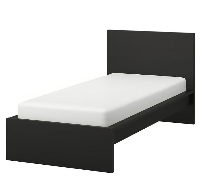 éénpersoonsbed met lattenbodem (evtl met matras), Huis en Inrichting, Slaapkamer | Bedden, Ophalen, Gebruikt, 90 cm, Eenpersoons