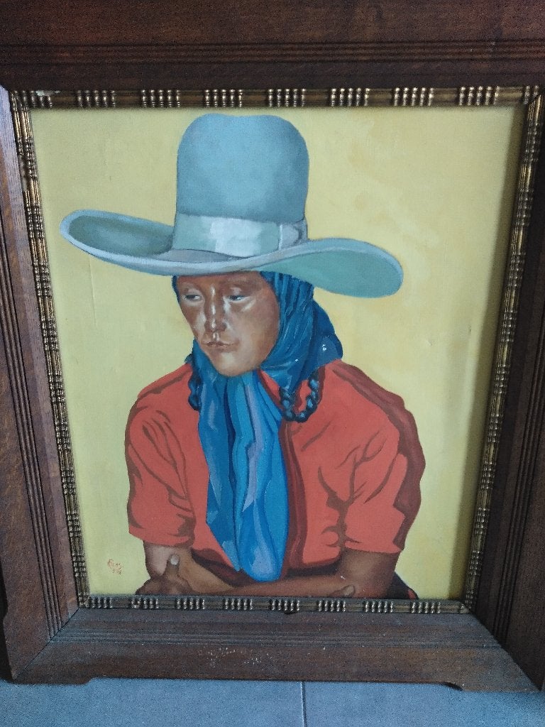 Schilderij, Portrait ou Personnes, Peinture à l'huile, Réaliste, Toile