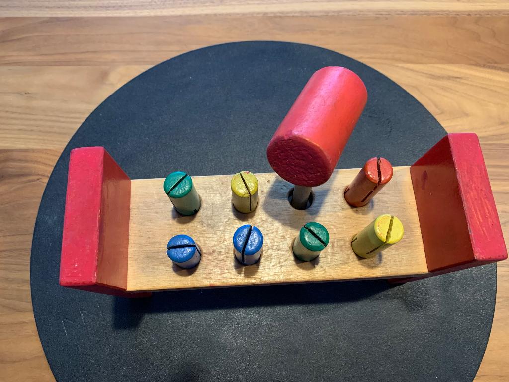 Jeu de marteau en bois de 1981 en très bon état, Enlèvement ou Envoi, Autres types