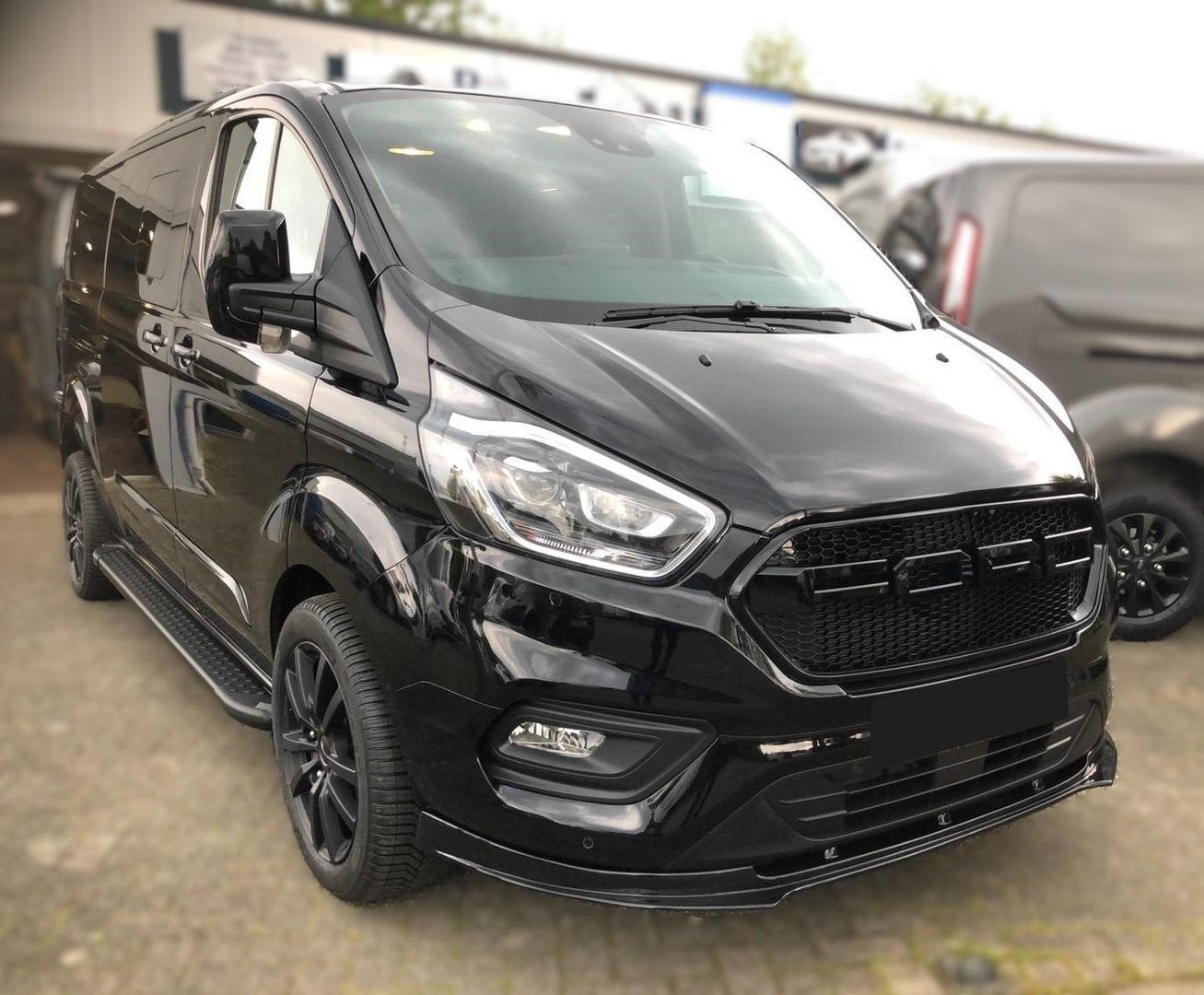 voorspoiler glans zwart Ford Transit Custom 2018 - 2023, -, Deur, -, Nieuw