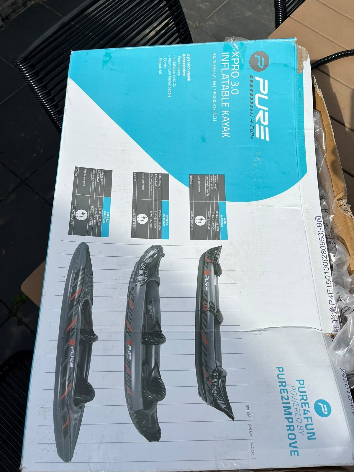 Compleet set van 2 opblaaskayaks met zwemvesten, …, Ophalen
