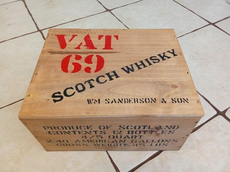 Caisse US WW2 - WHISKY : VAT 69, Verzamelen, Ophalen of Verzenden