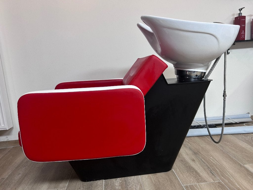 Wastafel kappers, Huis en Inrichting, Stoelen, Ophalen, Gebruikt, Rood, Eén