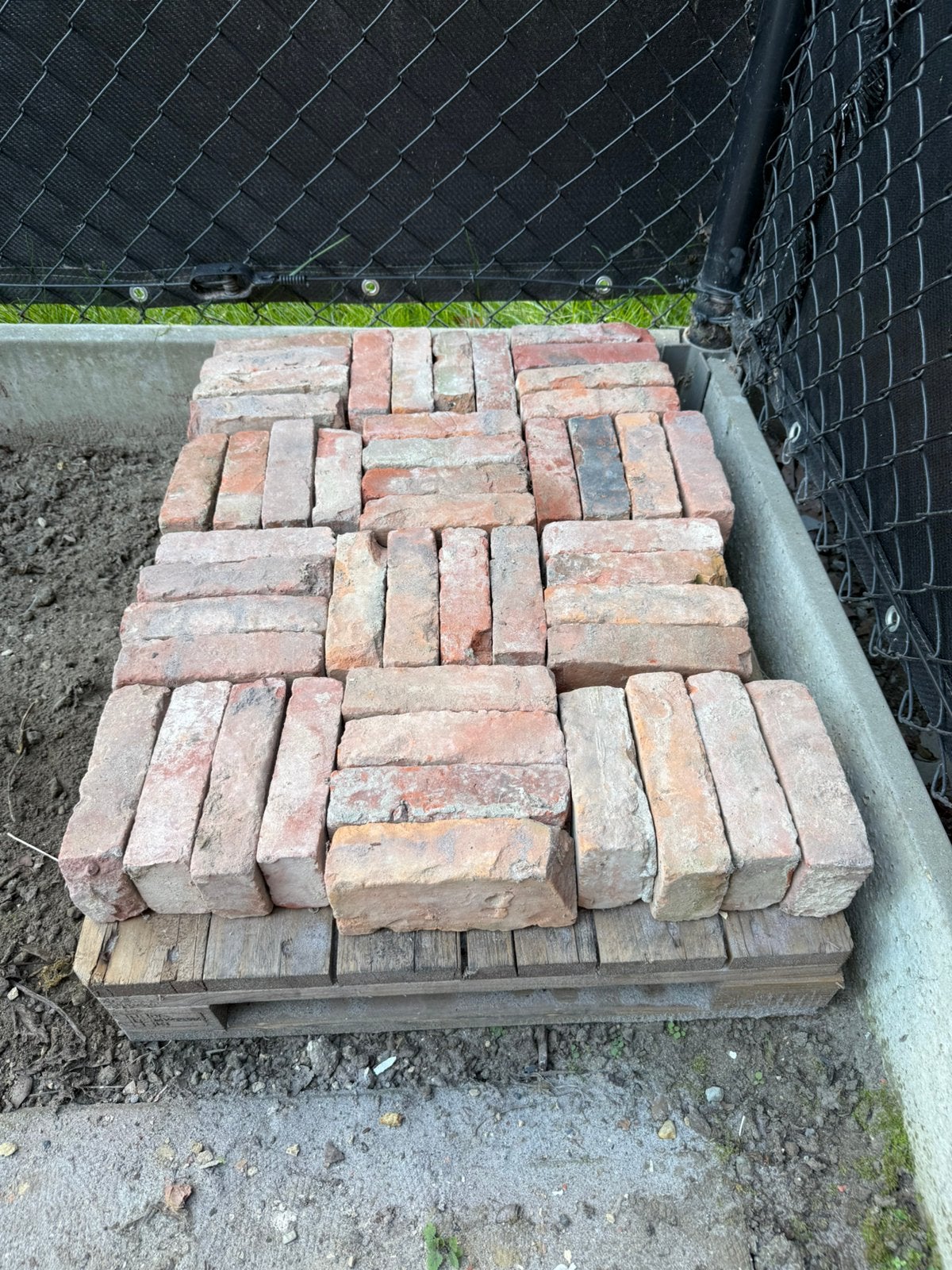 Lot oude Beerse bakstenen, Doe-het-zelf en Bouw, Ophalen, Gebruikt, Bakstenen