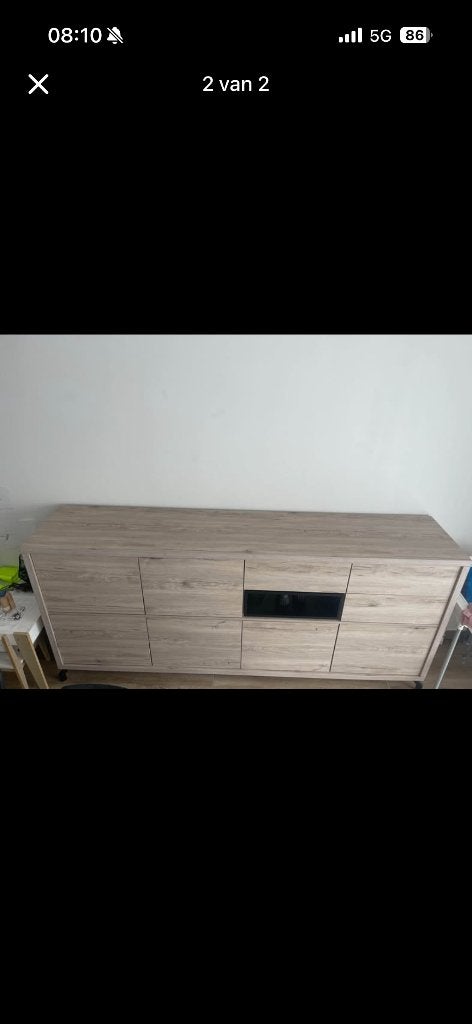 Dressoir, Ophalen, Met lade(s), Eikenhout, Zo goed als nieuw