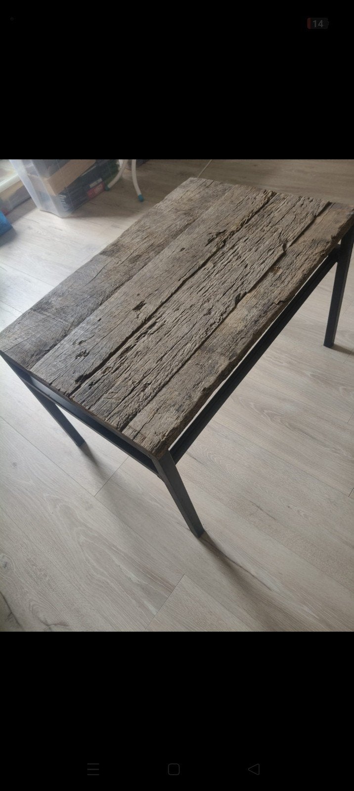 Stoere industriële salontafel, Enlèvement