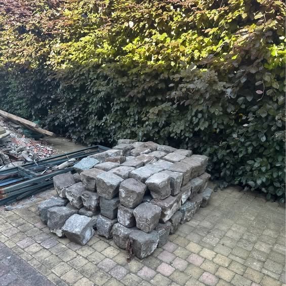 Mooie oude kasseien / recuperatie kasseien, Jardin & Terrasse, Pavé & Dalles, Utilisé, Autres types, Autres matériaux, Moins de 5 m²