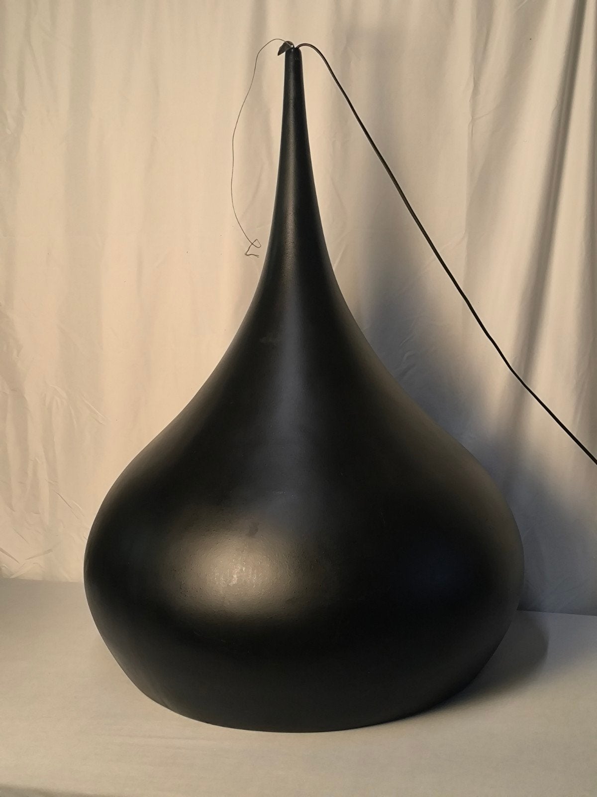 Lampe suspendue vintage XL « Tear Drop » — noir mat et or, 1, Enlèvement