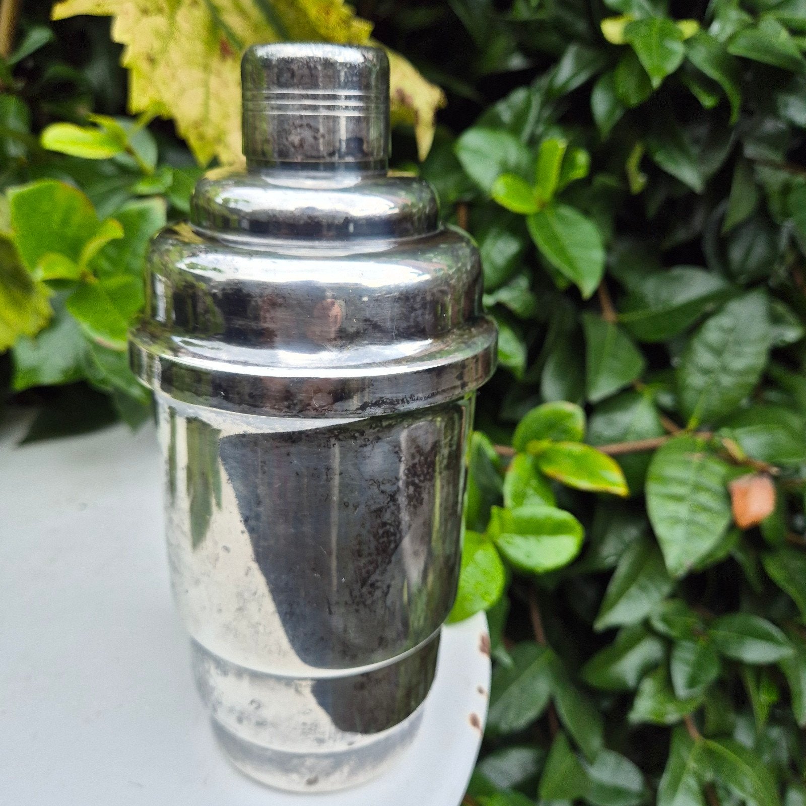 Verzilverde art Deco- cocktailshaker, jaren ´50., Ophalen of Verzenden