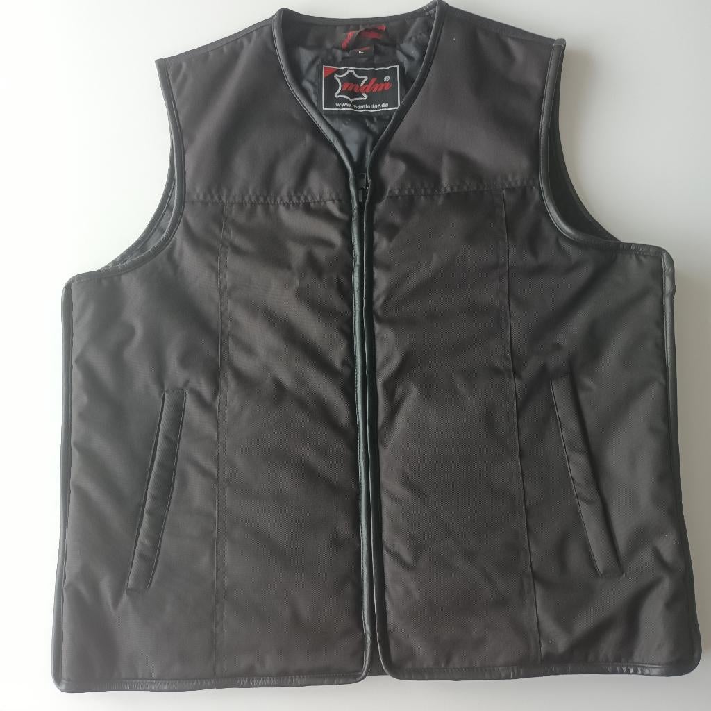 Textiel Biker mouwloos vest - LARGE, Motoren, Kleding | Motorkleding, Jas | textiel, Dames, Heren, Tweedehands, Ophalen