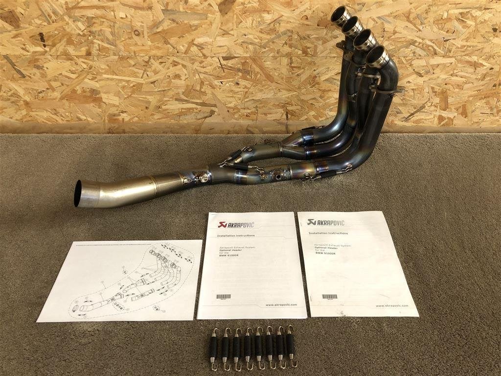 Akrapovic titanium uitlaatbochten bochten BMW S1000R 14-16, Motoren, Verzenden, Gebruikt
