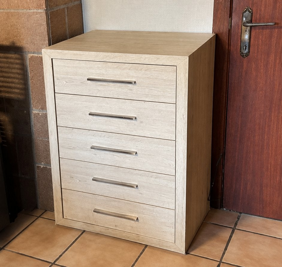 Praktische ladekast met 5 laden in lichte eik-look, Maison & Meubles, 25 à 50 cm, 5 tiroirs ou plus, Moins de 100 cm, Enlèvement