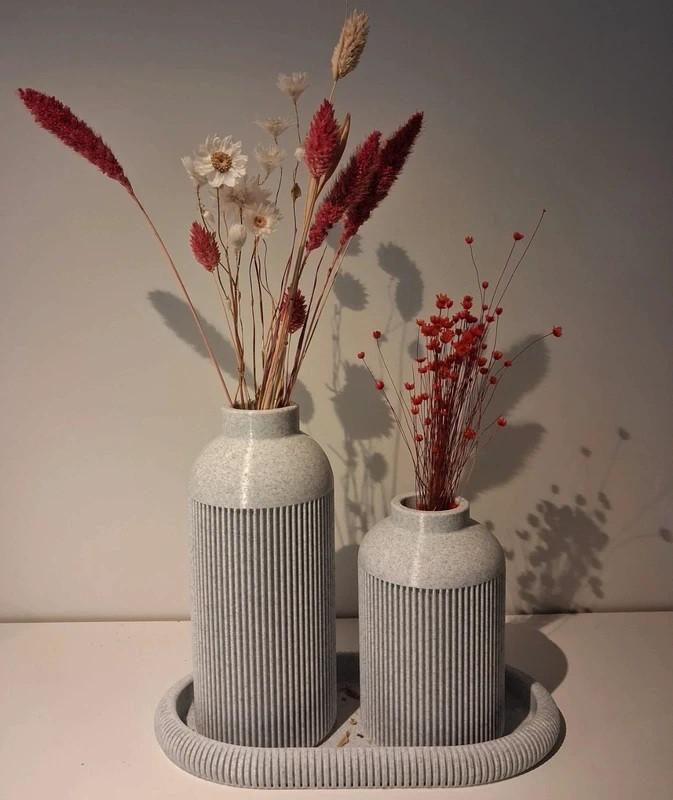 3D geprint Japandi vaasjes + schaaltje, Neuf, Moins de 50 cm, Enlèvement ou Envoi, Autres couleurs