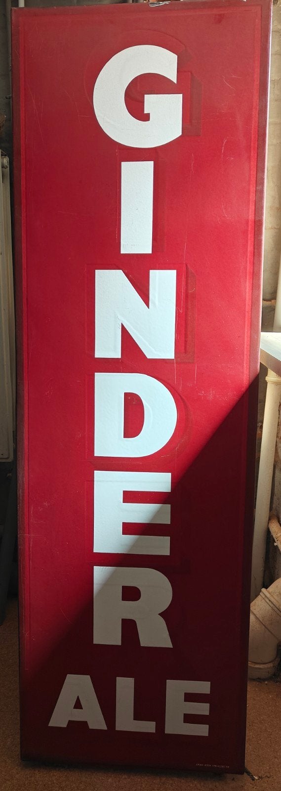 Emaille reclamebord Ginder Ale in mooie staat, 1959, Ophalen, Reclamebord