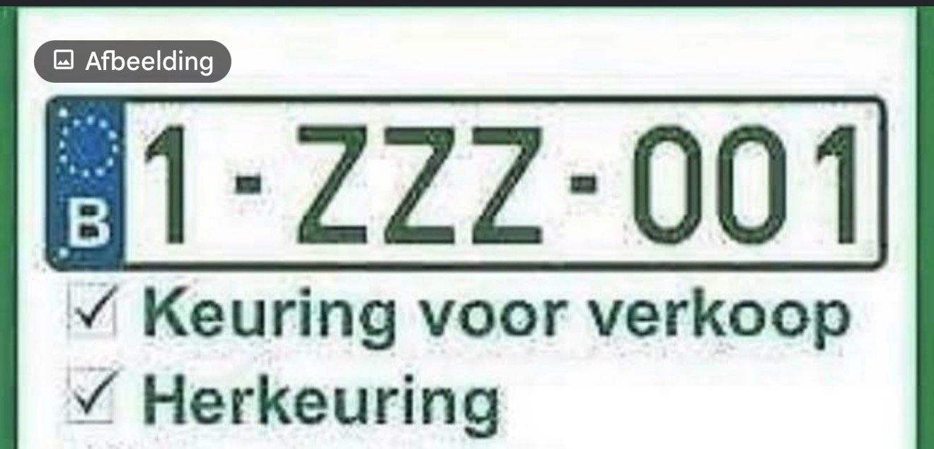 Z plaat keuring in Regio Gent, Ophalen