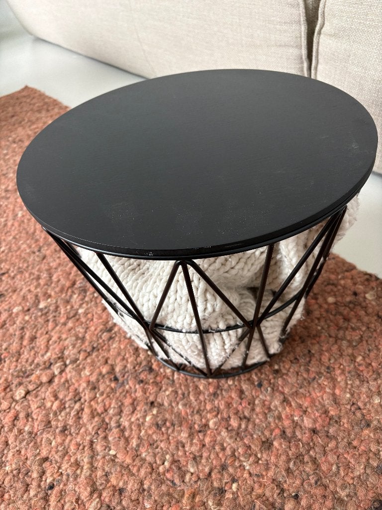 Ferm Living Wire basket + eikenhouten deksel, Ophalen, Mand, Rond, Zo goed als nieuw