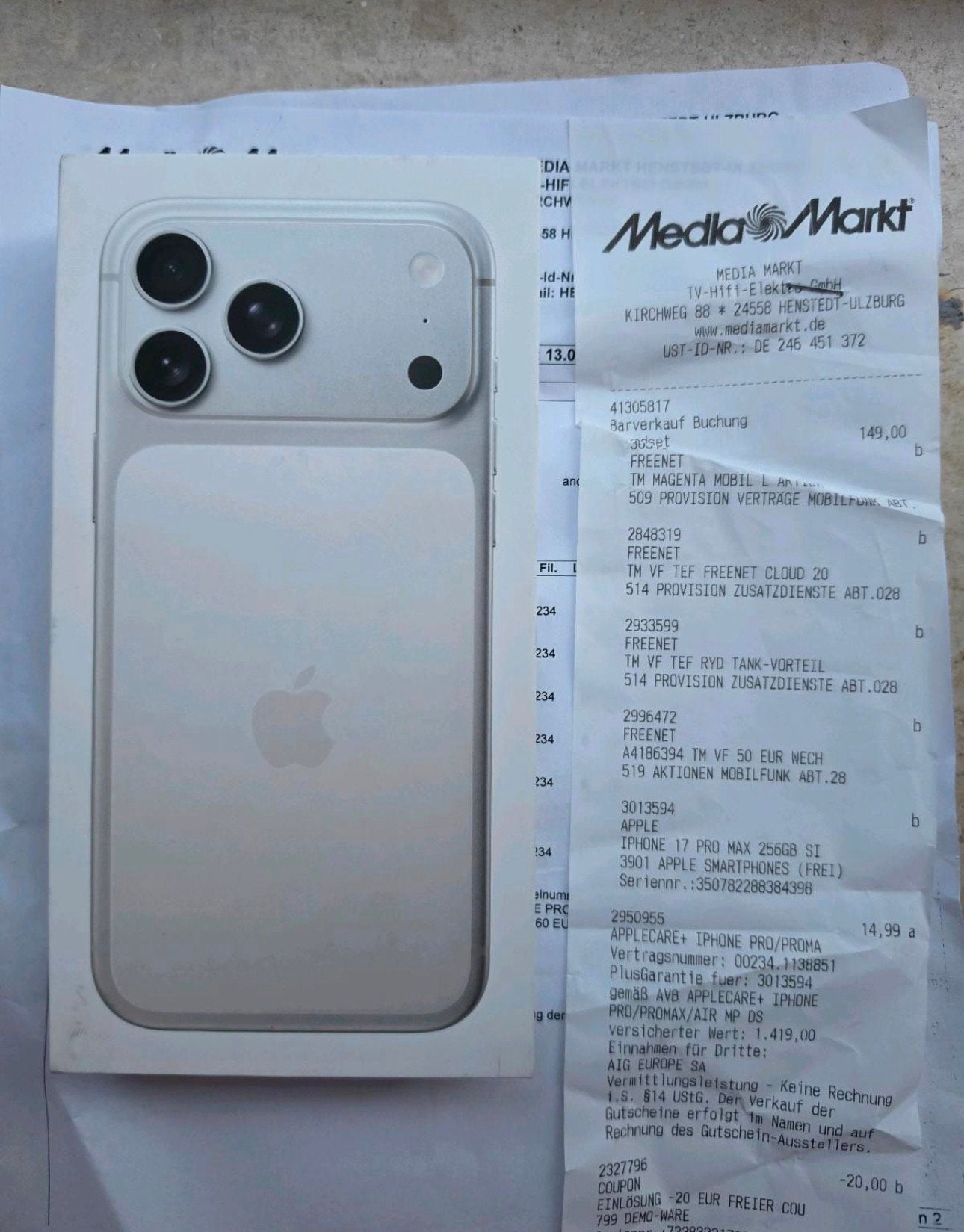 Iphone 17 pro max silver 256GB, Télécoms, Envoi, Neuf