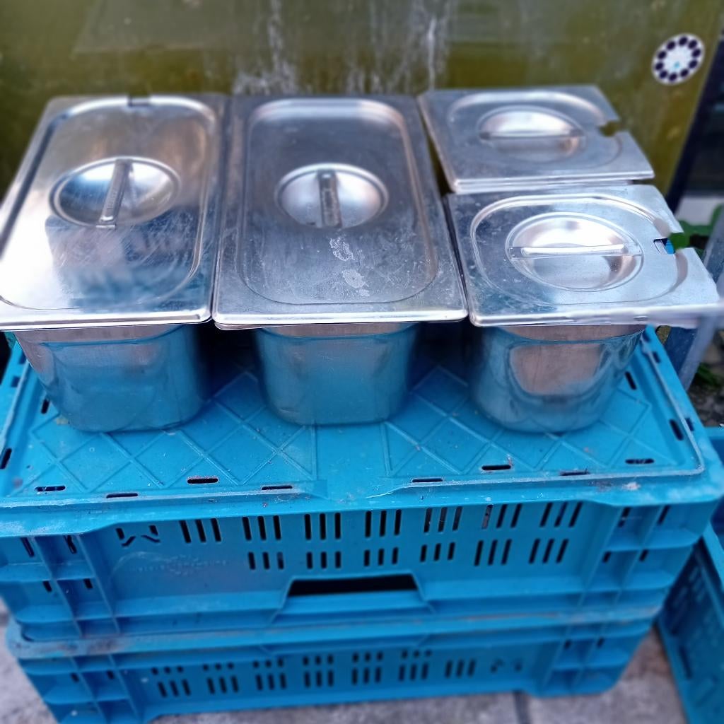 4 bacs gastro inox, Ophalen, Gebruikt