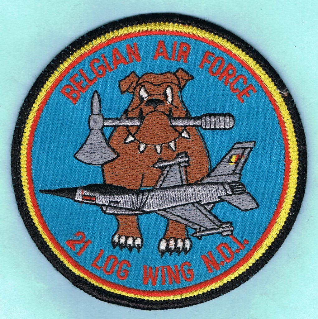 Belgian Air Force 21 Log W NDI ( B24 ), Ophalen of Verzenden, Luchtmacht, Embleem of Badge