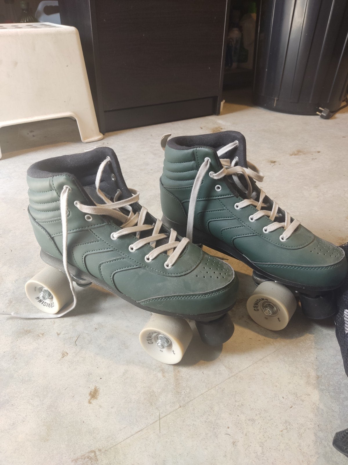 Rolschaatsen + bescherming, Ophalen