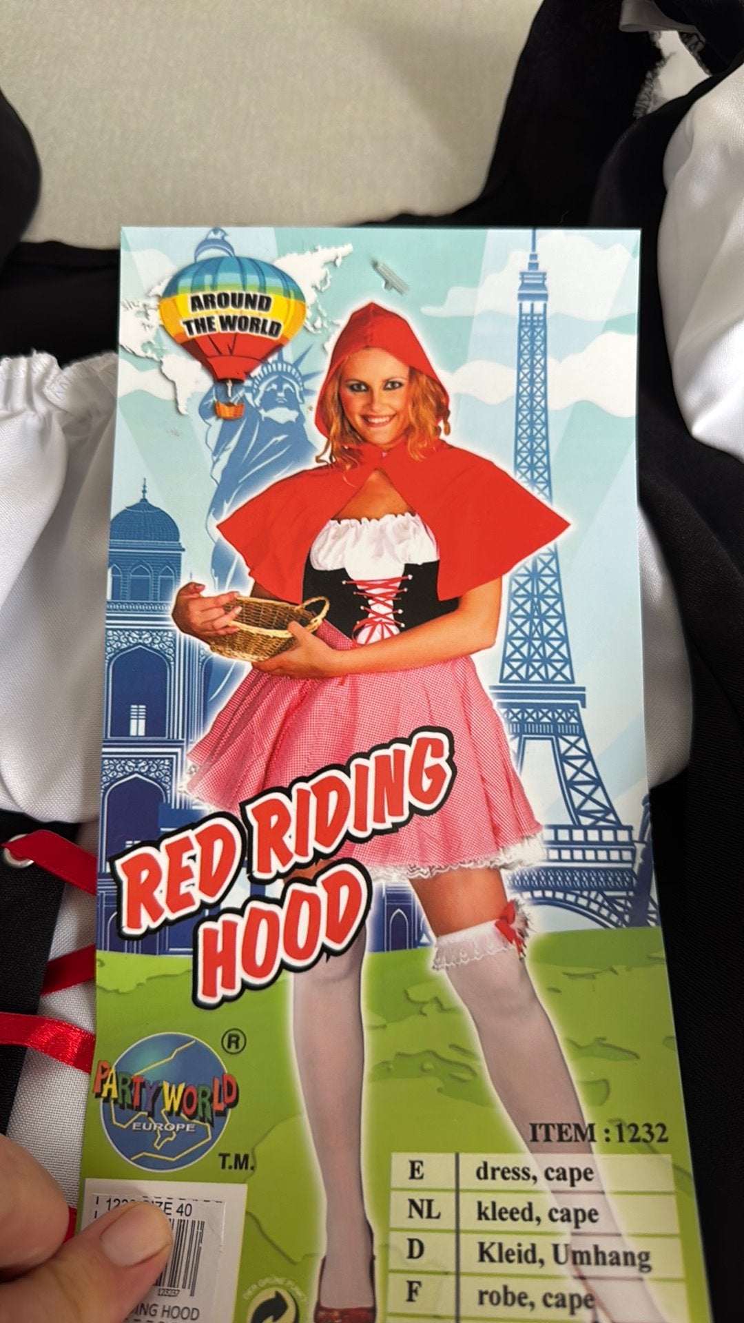 Verkleedkostuum roodkapje nieuw, Ophalen, Nieuw
