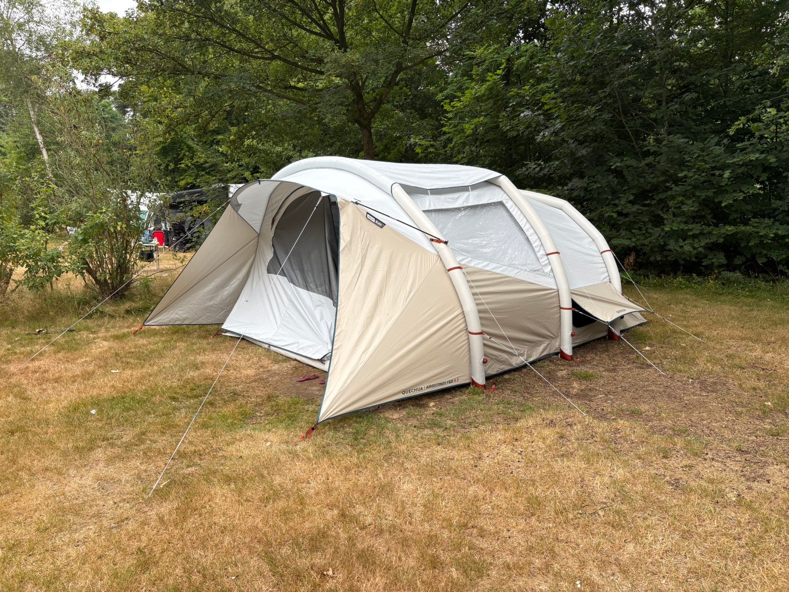 QUECHUA Opblaasbare kampeertent Fresh&Black AirSeconds 5.2, Ophalen, Gebruikt, Tot en met 5