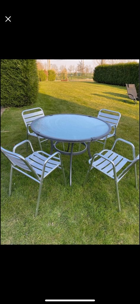 tuinset, Salons de jardin, Aluminium, Utilisé, Enlèvement
