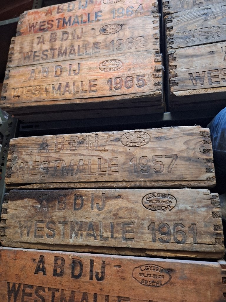 oude bierbakken van Abdij Westmalle, laatste stuks, Verzamelen, Biermerken, Ophalen of Verzenden, Zo goed als nieuw, Overige typen