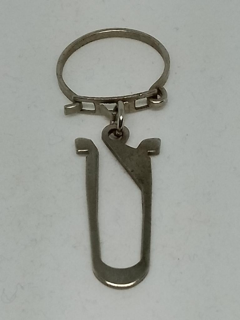 Vintage Sleutelhanger U‑Vormig Metalen Frame – Zonder Bedel, Ophalen of Verzenden, Gebruikt, Overige typen