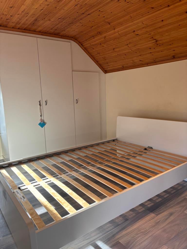 Bed - twijfelaar, Huis en Inrichting, Slaapkamer | Bedden, Ophalen, Gebruikt, Twijfelaar