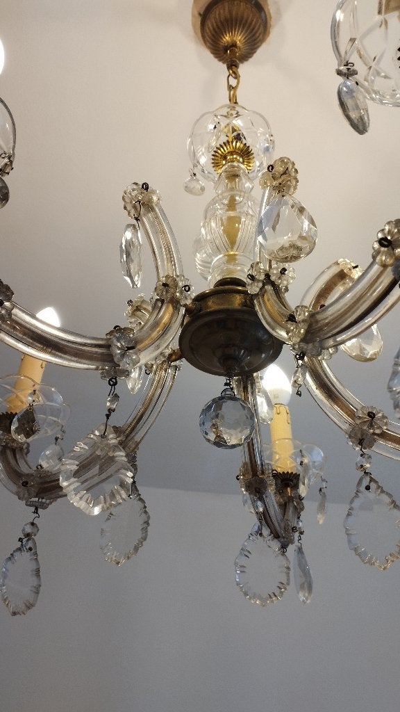 Beau lustre en cristal, Verre, Enlèvement, Utilisé, Classique