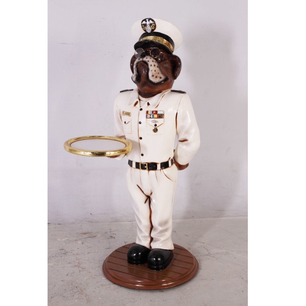 Bulldog Butler 100 cm – Admiraal-  hondenbeeld, Ophalen, Nieuw