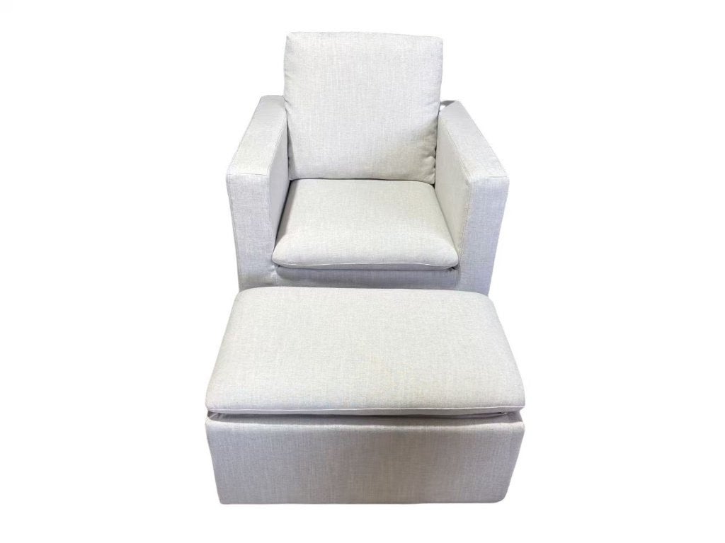 Comfortabele schommelstoel met poef. NIEUW!, Huis en Inrichting, Ophalen, Nieuw, 75 tot 100 cm, Stof