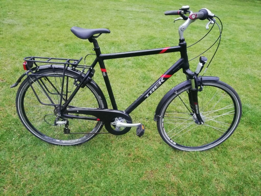 Trek herenfiets in perfecte staat, Fietsen en Brommers, Velgrem, Versnellingen, Zo goed als nieuw, 57 tot 61 cm