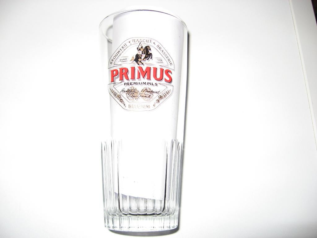 Primus Premium Pils Brouwerij Haacht Brasserie Hert Bierglas, Verzamelen, Biermerken, Nieuw, Glas of Glazen, Hertog Jan, Ophalen