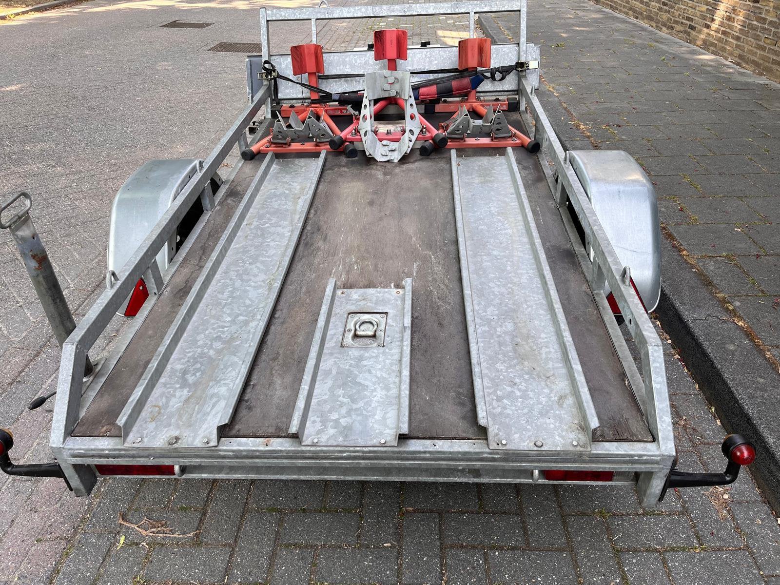 Motor-, fiets-, scooteraanhangwagen. Aanhanger transport., Autos : Divers, Remorques, Enlèvement, Comme neuf