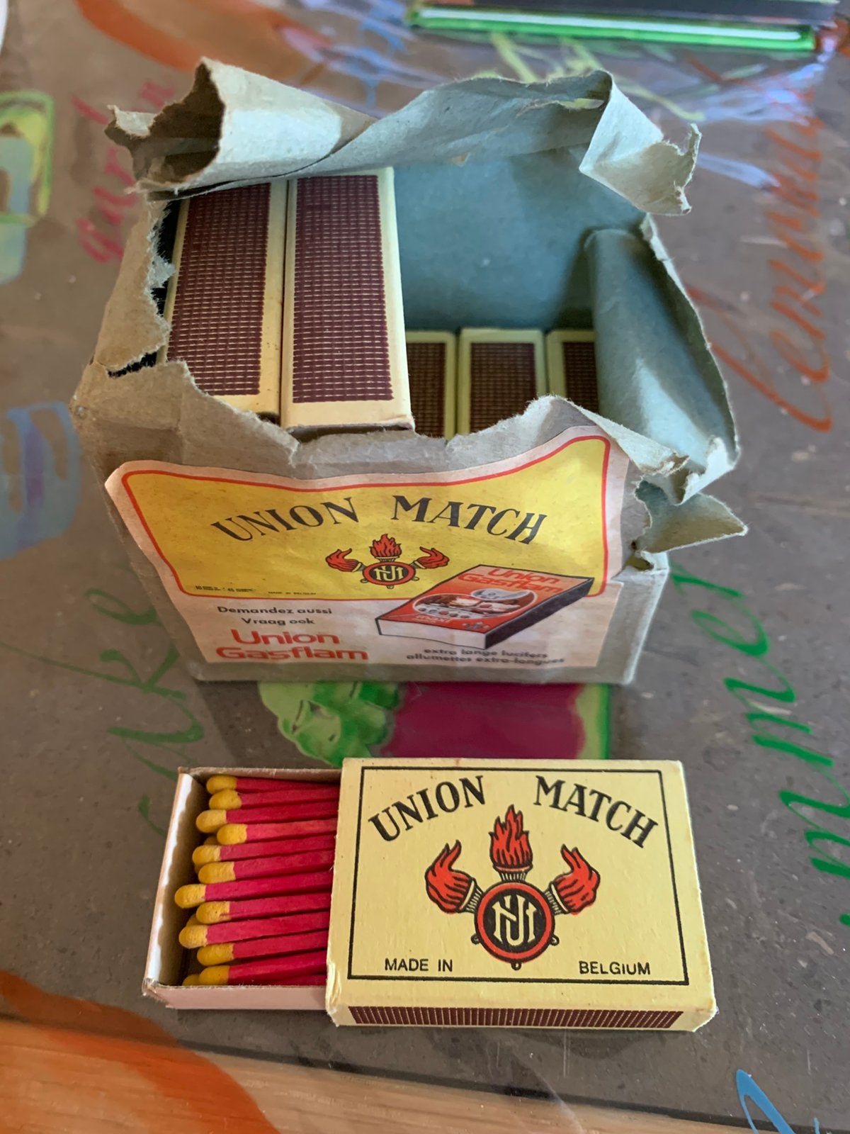 8 vintage Union Match luciferdoosjes, Verzamelen, Ophalen, Nieuw