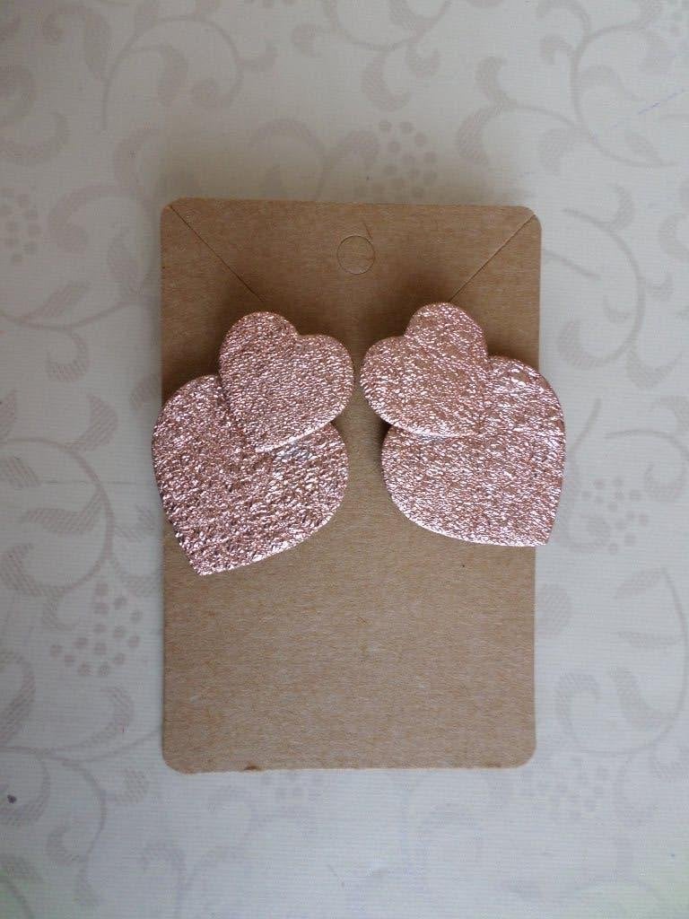 Boucles d'oreilles 2 coeurs molles paillettes rose Valentin, Bijoux, Sacs & Beauté, Boucles d'oreilles, Neuf, Enlèvement ou Envoi
