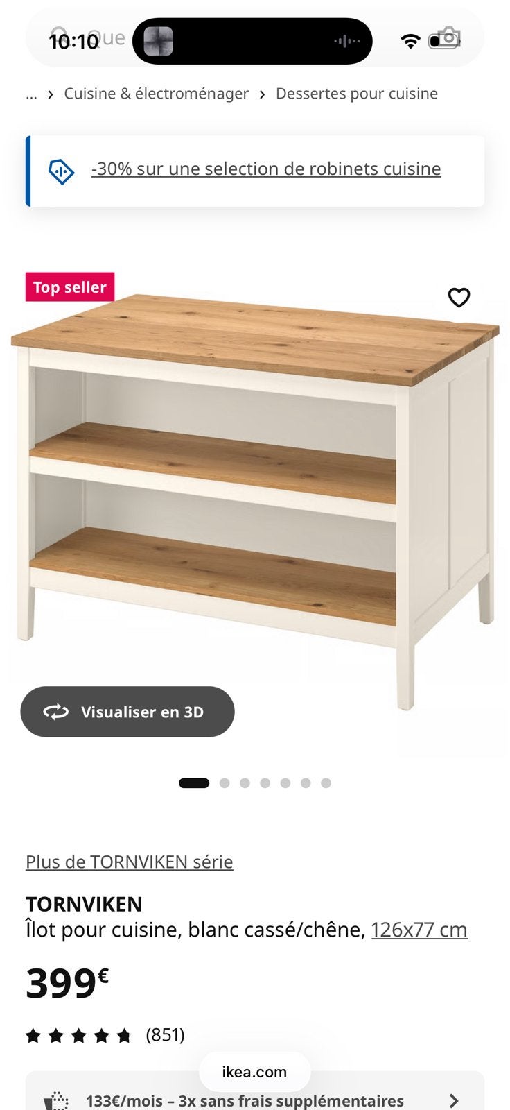Ikea Tornviken kitchen counter - in very good condition, Huis en Inrichting, Ophalen, Zo goed als nieuw