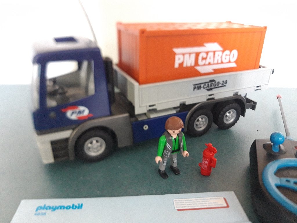 Playmobil Cargo Truck met container  4856 + 5255, Ophalen, Gebruikt, Complete set, Voertuig