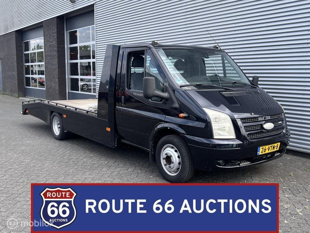 Ford Transit 350 Flatbed Truck | 2008 | Route 66 Auctions, Auto's, Gebruikt, Zwart, Bedrijf, Handgeschakeld