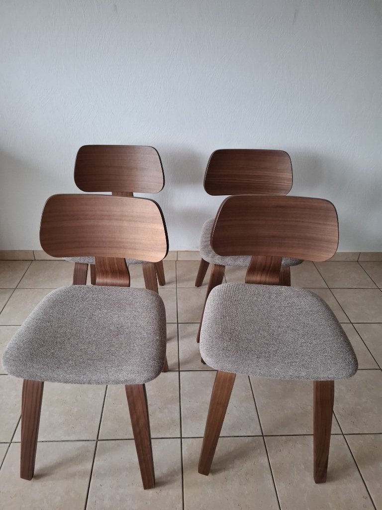 Bruin hout en grijs, Maison & Meubles, Chaises, Neuf, Bois, Brun, Enlèvement